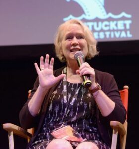 Jean Wehner on stage at Nantucket Film Festival